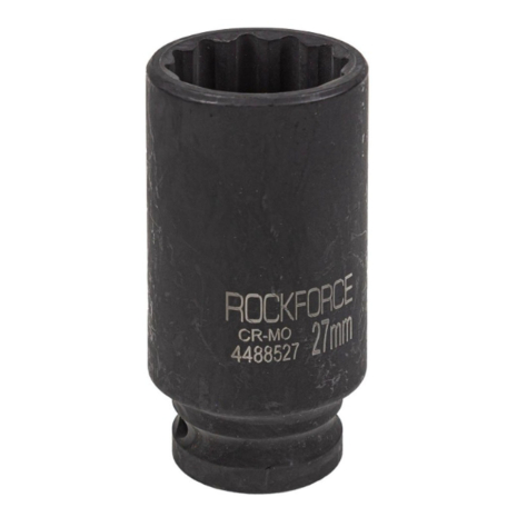Головка ударна глибока 1/2", 27мм (12гр.) ROCKFORCE RF-4488527 Головка ударна глибока 1/2", 27мм (12гр.) ROCKFORCE RF-4488527