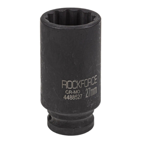 Головка ударна глибока 1/2", 27мм (12гр.) ROCKFORCE RF-4488527 Головка ударна глибока 1/2", 27мм (12гр.) ROCKFORCE RF-4488527