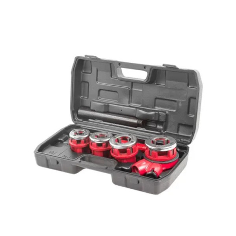 Клуп трубний зі змінними плашками (1/2", 3/4",1", 1-1/4") 7пр., в кейсі FORSAGE F-323112