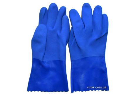 Перчатки резиновые масло-бензостойкие синие размер 10 VIROK 83V014 Перчатки резиновые масло-бензостойкие синие размер 10 VIROK 83V014
