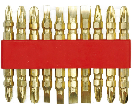 Набір двосторінки. біт у тримачі-GOLD 10 шт Vorel 66112