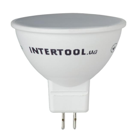 Светодиодная лампа LED 5 Вт, GU5.3, 220 В INTERTOOL LL-0202