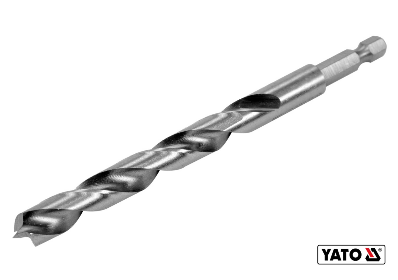 Сверло по дереву спиральное Ø10 x 100/60 мм HEX 1/4" HSS 4241 Yato YT-33866 Сверло по дереву спиральное Ø10 x 100/60 мм HEX 1/4" HSS 4241 Yato YT-33866
