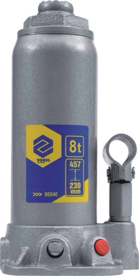 Домкрат гідравлічний "Пляшковий" 8Т Vorel 80040