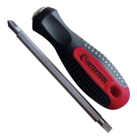Викрутка двостороння SL6, PH2 INTERTOOL VT-3100 Викрутка двостороння SL6, PH2 INTERTOOL VT-3100
