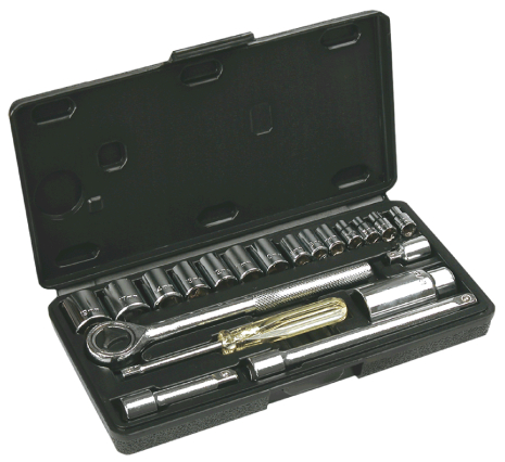 Набір змінних головок 1/4", 3/8", 20 шт. Top Tools 38D257 Набір змінних головок 1/4", 3/8", 20 шт. Top Tools 38D257