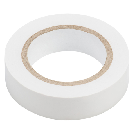 Стрічка ізоляційна біла 15 mm x 0.13 mm x 10m NEO 01-528
