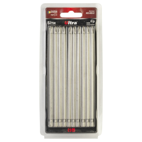 Біти PH2×150мм ¼" 10шт S2 (блістер) ULTRA 4014812 Біти PH2×150мм ¼" 10шт S2 (блістер) ULTRA 4014812