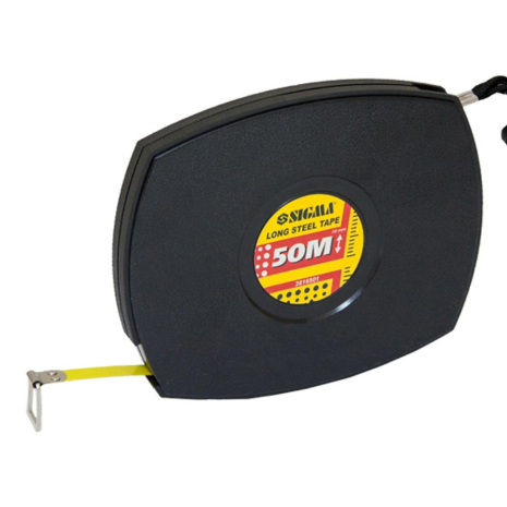 Рулетка сталева стрічка 50м×10мм (чорна) SIGMA 3816501 Рулетка сталева стрічка 50м×10мм (чорна) SIGMA 3816501