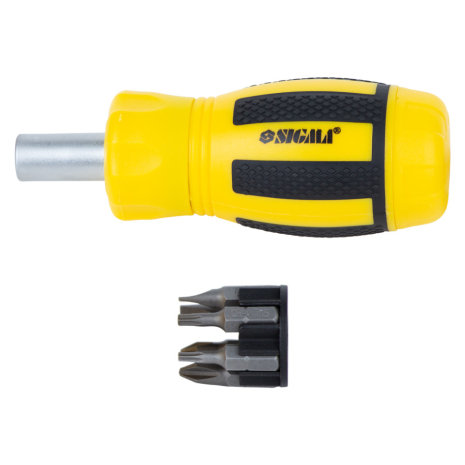 Викрутка з реверсом MINI + біти 6шт CrV SIGMA 4001811 Викрутка з реверсом MINI + біти 6шт CrV SIGMA 4001811