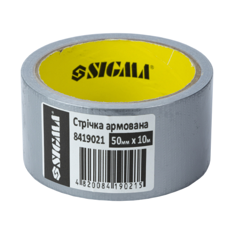 Лента армированная (серая) 50мм×10м SIGMA 8419021 Лента армированная (серая) 50мм×10м SIGMA 8419021