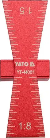 Шаблон розмічальний контур "ластівковий хвіст" зі шкалою Yato YT-44081