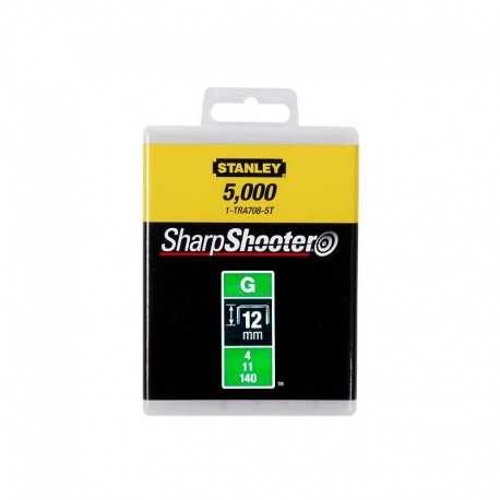 Скоба для степлера Heavy Duty тип G, h = 12 мм, 5000 шт. Stanley 1-TRA708-5T