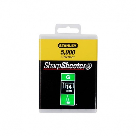 Скоба для степлера "Heavy Duty" тип "G", h= 14 мм, 5000 шт. Stanley 1-TRA709-5T Скоба для степлера "Heavy Duty" тип "G", h= 14 мм, 5000 шт. Stanley 1-TRA709-5T