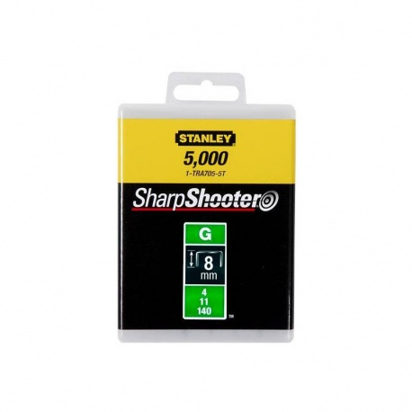 Скоба для степлера "Heavy Duty" тип "G", h= 8 мм, 5000 шт. Stanley 1-TRA705-5T Скоба для степлера "Heavy Duty" тип "G", h= 8 мм, 5000 шт. Stanley 1-TRA705-5T