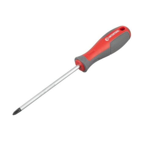 Отвертка крестовая, PH2×125 мм, Cr-V INTERTOOL VT-3321 Отвертка крестовая, PH2×125 мм, Cr-V INTERTOOL VT-3321