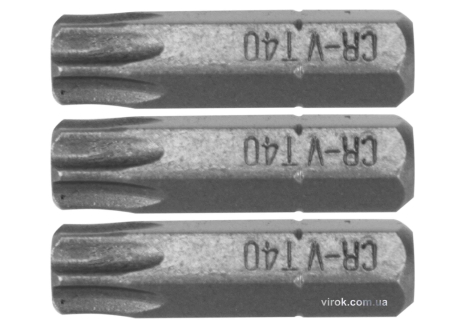 Насадка викруткова STHOR "TORX" T40 x 25 мм HEX 1/4" Cr-V 3 шт Vorel 65498 Насадка викруткова STHOR "TORX" T40 x 25 мм HEX 1/4" Cr-V 3 шт Vorel 65498