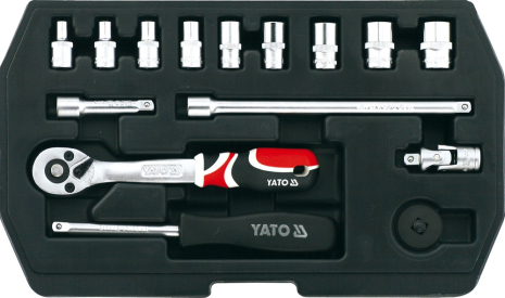 Набір маленьких головок торцевих 1/4" Yato YT-1444 Набір маленьких головок торцевих 1/4" Yato YT-1444