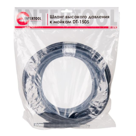 Шланг высокого давления к мойкам DT-1505, макс. 180 бар, 8м INTERTOOL DT-1578 Шланг высокого давления к мойкам DT-1505, макс. 180 бар, 8м INTERTOOL DT-1578