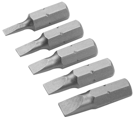 Комплект бит S2 прямой шлиц 3-4-4.5-5.5-6.5х25 мм 5 шт Tolsen 20285