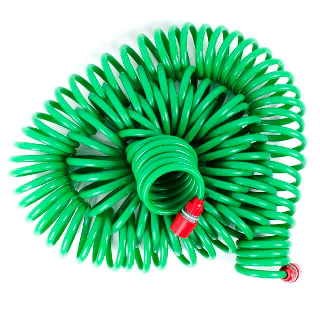 Шланг для полива спиральный 30 м с конекторами INTERTOOL GE-4003 Шланг для полива спиральный 30 м с конекторами INTERTOOL GE-4003