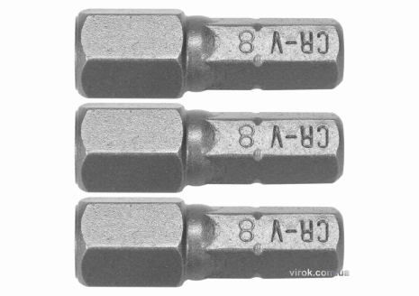 Насадка викруткова STHOR "HEX" H8 x 25 мм HEX 1/4" Cr-V 3 шт Vorel 65505 Насадка викруткова STHOR "HEX" H8 x 25 мм HEX 1/4" Cr-V 3 шт Vorel 65505