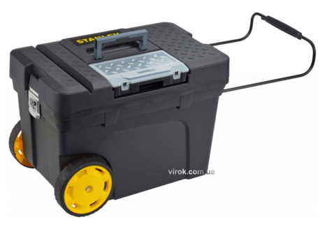 Ящик для інструменту на 2 колесах пластиковий "Mobile Contractor Chest" 60 х 38 х 43 см Stanley 1-97-503 Ящик для інструменту на 2 колесах пластиковий "Mobile Contractor Chest" 60 х 38 х 43 см Stanley 1-97-503