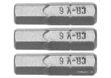 Насадка викруткова STHOR "HEX" H6 x 25 мм HEX 1/4" Cr-V 3 шт Vorel 65504 Насадка викруткова STHOR "HEX" H6 x 25 мм HEX 1/4" Cr-V 3 шт Vorel 65504