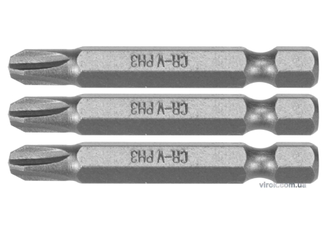 Насадка викруткова STHOR "Phillips" PH3 x 50 мм HEX 1/4" Cr-V 3 шт Vorel 65458 Насадка викруткова STHOR "Phillips" PH3 x 50 мм HEX 1/4" Cr-V 3 шт Vorel 65458