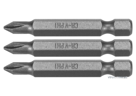 Насадка викрутка STHOR "Phillips" PH1 x 50 мм HEX 1/4" Cr-V 3 шт Vorel 65456 Насадка викрутка STHOR "Phillips" PH1 x 50 мм HEX 1/4" Cr-V 3 шт Vorel 65456