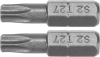 Насадка отверточная : "TORX" T27 x 25 мм, HEX 1/4", AISI S2, 2 шт Yato YT-77906 Насадка отверточная : "TORX" T27 x 25 мм, HEX 1/4", AISI S2, 2 шт Yato YT-77906