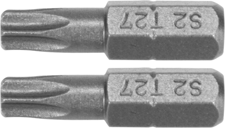 Насадка викруткова: TORX T27 x 25 мм, HEX 1/4, AISI S2, 2 шт Yato YT-77906