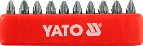 Набор бит крестовых PН2 1/4" 25 мм 10 шт. Yato YT-0475 Набор бит крестовых PН2 1/4" 25 мм 10 шт. Yato YT-0475