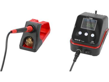Паяльна станція мережна 110-230 V; Р = 192 Вт, t ° = 90-500 ° С, жало тип C245, LCD табло [10] Yato YT-82463