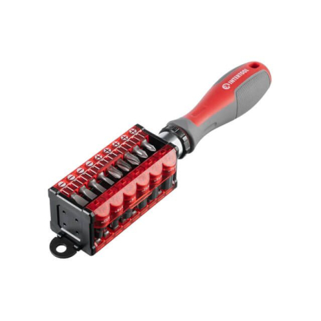 Отвертка с храповым механизмом и комплектом насадок, 31 ед. INTERTOOL VT-3374