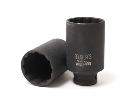 Головка ударная глубокая тонкостенная 36мм (12гр.),1/2" ROCKFORCE FORSAGE RF-4488536TH