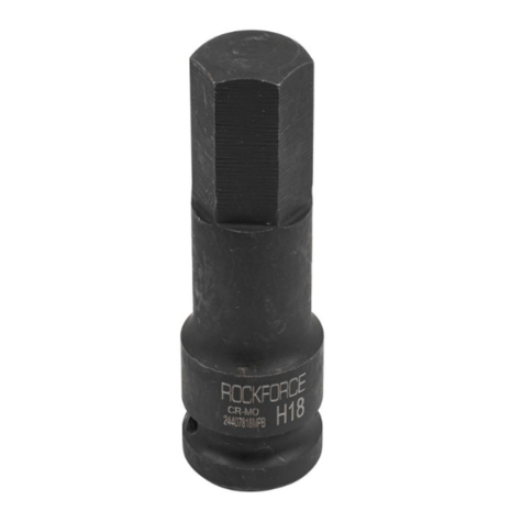 Головка-біта 6-гранна ударна 18мм, 1/2" ROCKFORCE RF-24407818MPB