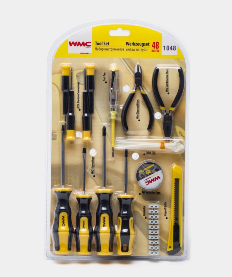 Набір інструментів 48 предметів 1048 WMC TOOLS WT-1048 Набір інструментів 48 предметів 1048 WMC TOOLS WT-1048