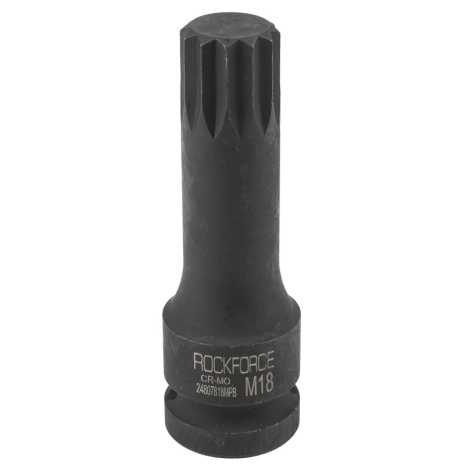 Головка-біта SPLINE ударна M18,1/2" ROCKFORCE RF-24807818MPB