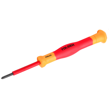 Изолированная отвёртка прецизионная Phillips Premium PH0 Tolsen V31601 Изолированная отвёртка прецизионная Phillips Premium PH0 Tolsen V31601