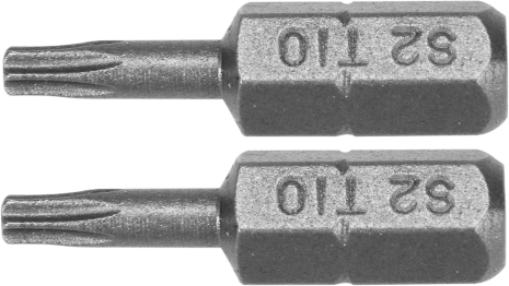 Насадка отверточная : "TORX" T10 x 25 мм, HEX 1/4", AISI S2, 2 шт Yato YT-77902 Насадка отверточная : "TORX" T10 x 25 мм, HEX 1/4", AISI S2, 2 шт Yato YT-77902