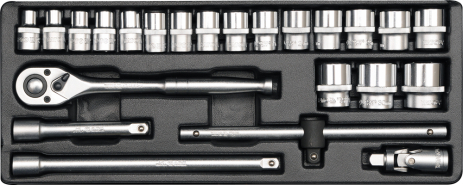 Набор торцевых головок 1/2'' 10-24 мм Yato YT-12651 Набор торцевых головок 1/2'' 10-24 мм Yato YT-12651