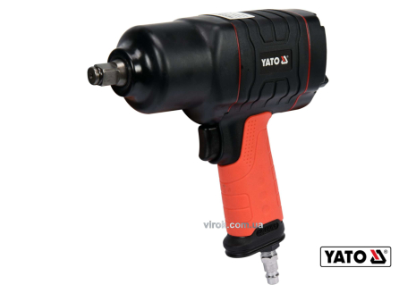 Гайковерт ударний пневматичний 1/2" 850 Нм 6.3 бар 350 л/хв 8500 об/хв Yato YT-09531 Гайковерт ударний пневматичний 1/2" 850 Нм 6.3 бар 350 л/хв 8500 об/хв Yato YT-09531