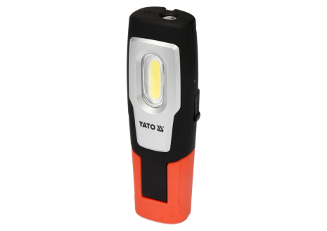 Фонарь светодиодный COB LED акумул. Li-Ion 3.7 В, 1.1 Ач, 2 Вт, 200 лм, с подвесной петлей Yato YT-08501 Фонарь светодиодный COB LED акумул. Li-Ion 3.7 В, 1.1 Ач, 2 Вт, 200 лм, с подвесной петлей Yato YT-08501