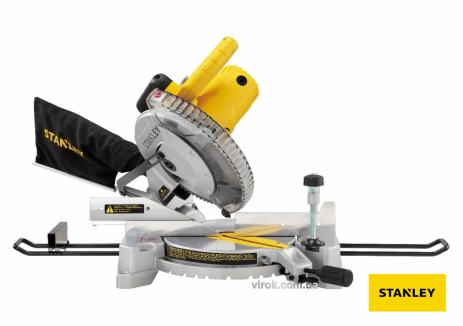 Пила торцювальна 1650 Вт 255 x 30 мм 75 мм Stanley SM16-RU Пила торцювальна 1650 Вт 255 x 30 мм 75 мм Stanley SM16-RU