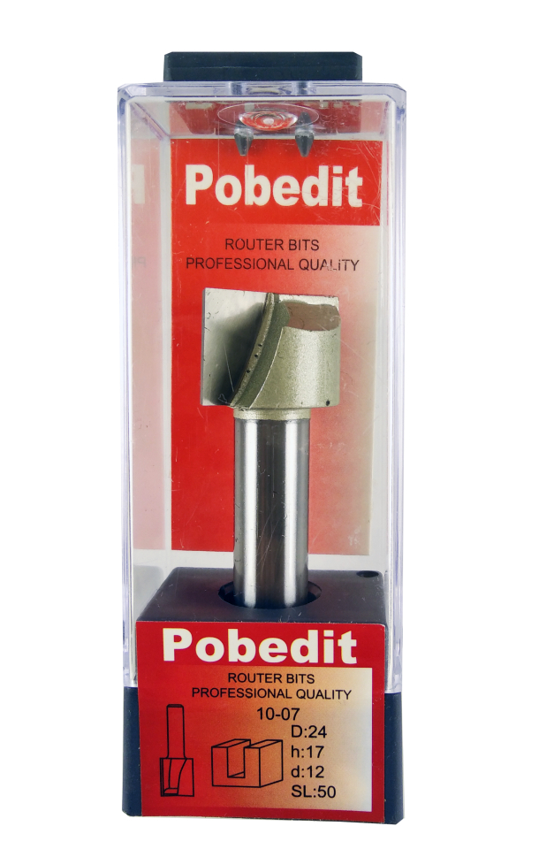 Фреза пазовая прямая D-24 мм, d-12 мм Pobedit P-1007-12-24 Фреза пазовая прямая D-24 мм, d-12 мм Pobedit P-1007-12-24