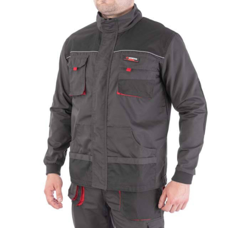 Куртка робоча 80% поліестер, 20% бавовна, щільність 260 г/м2, XXXL INTERTOOL SP-3006 Куртка робоча 80% поліестер, 20% бавовна, щільність 260 г/м2, XXXL INTERTOOL SP-3006