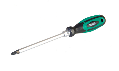 Отвёртка крестовая магнитная HEXAGON РН3х150 мм ручка с TPR покрытием MASTERTOOL 45-8315 Отвёртка крестовая магнитная HEXAGON РН3х150 мм ручка с TPR покрытием MASTERTOOL 45-8315