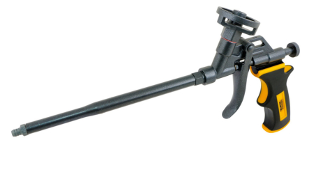 Пістолет для монтажної піни, 320 мм, суцільнометалевий, PTFE, Profi MASTERTOOL 81-8673 Пістолет для монтажної піни, 320 мм, суцільнометалевий, PTFE, Profi MASTERTOOL 81-8673