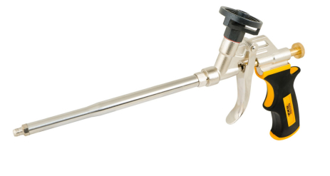 Пістолет для монтажної піни, 300 мм, суцільнометалевий, PTFE, Profi MASTERTOOL 81-8675 Пістолет для монтажної піни, 300 мм, суцільнометалевий, PTFE, Profi MASTERTOOL 81-8675